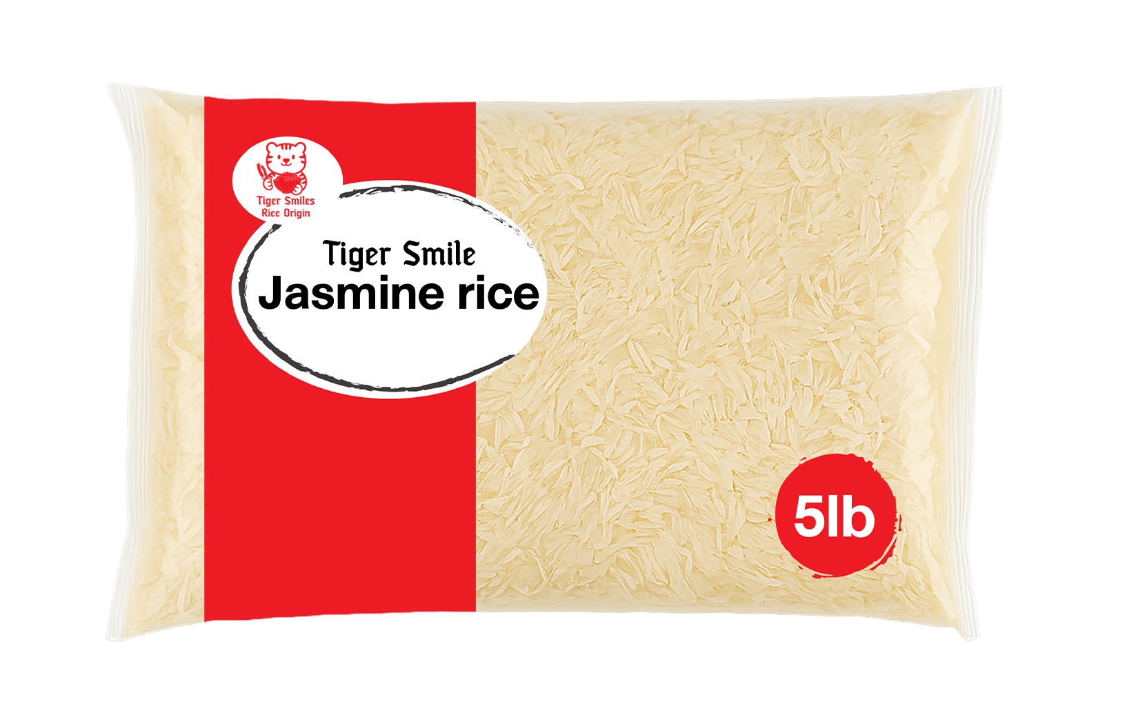 Tiger Smiles Jasmine Rice 5lb x 8 bags/carton